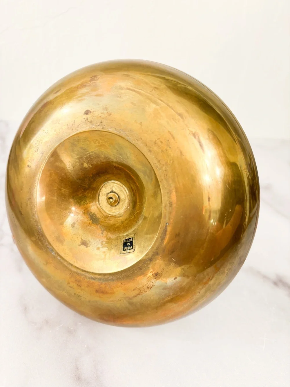 Vintage Solid Brass Candle Holder Brass Chamberstick Gold Ring Candle Holder